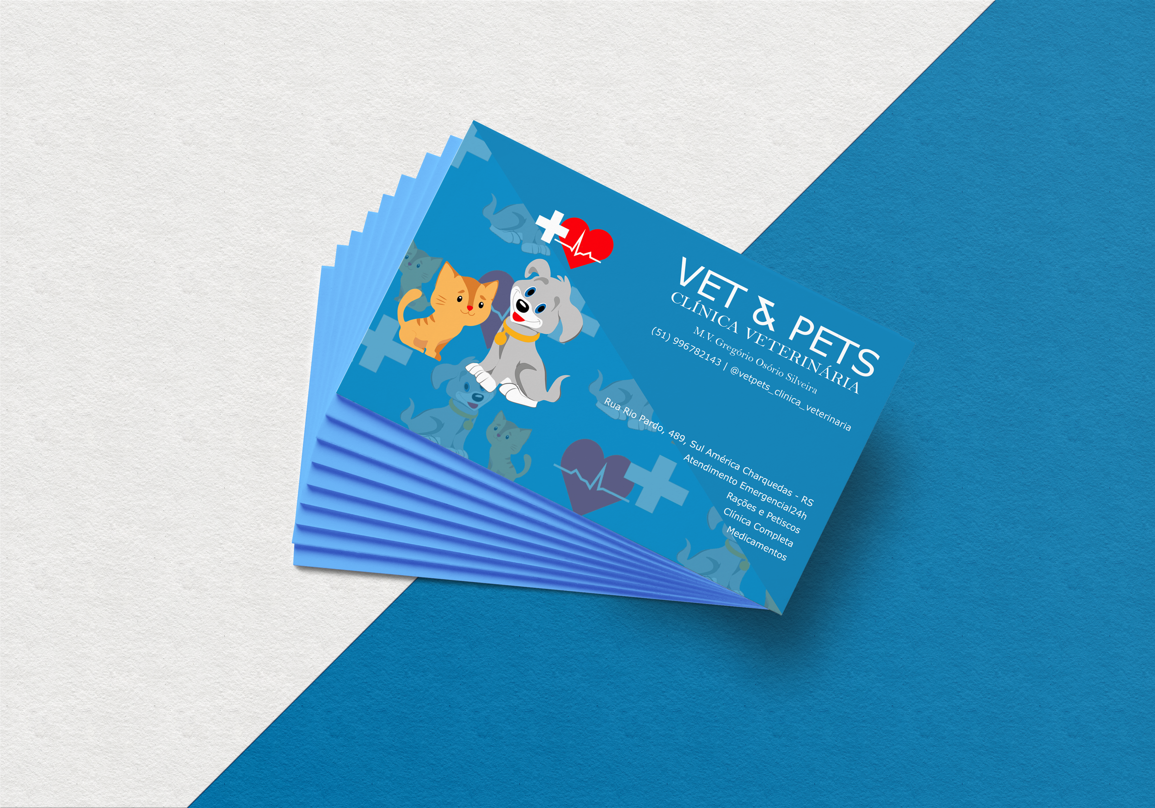 cartão de visita veterinário